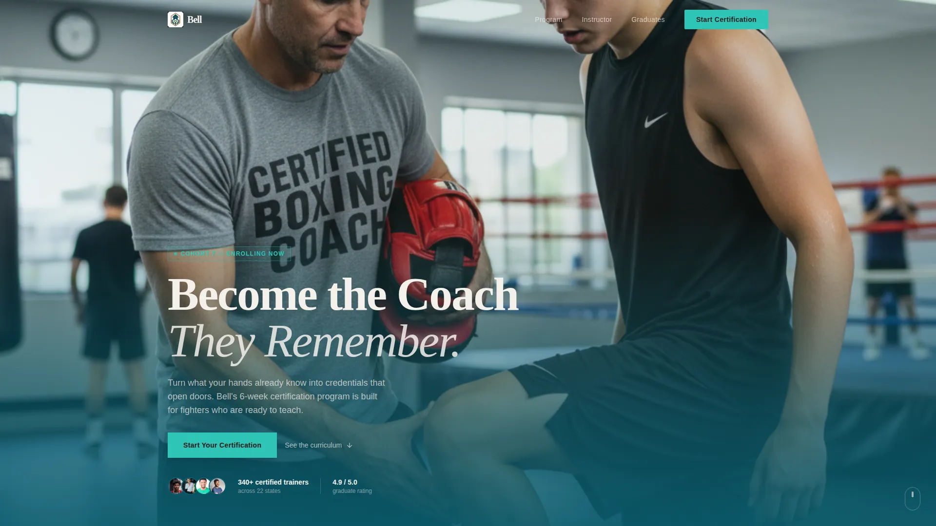 Boxing Certification Landing Page Template