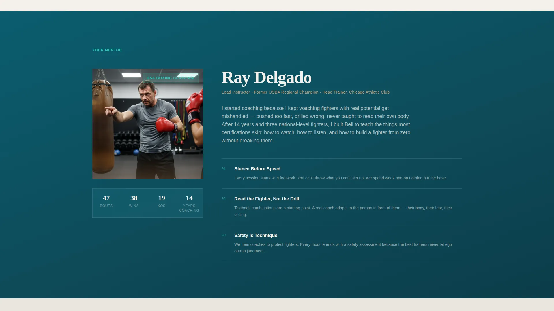 Boxing Certification Landing Page Template
