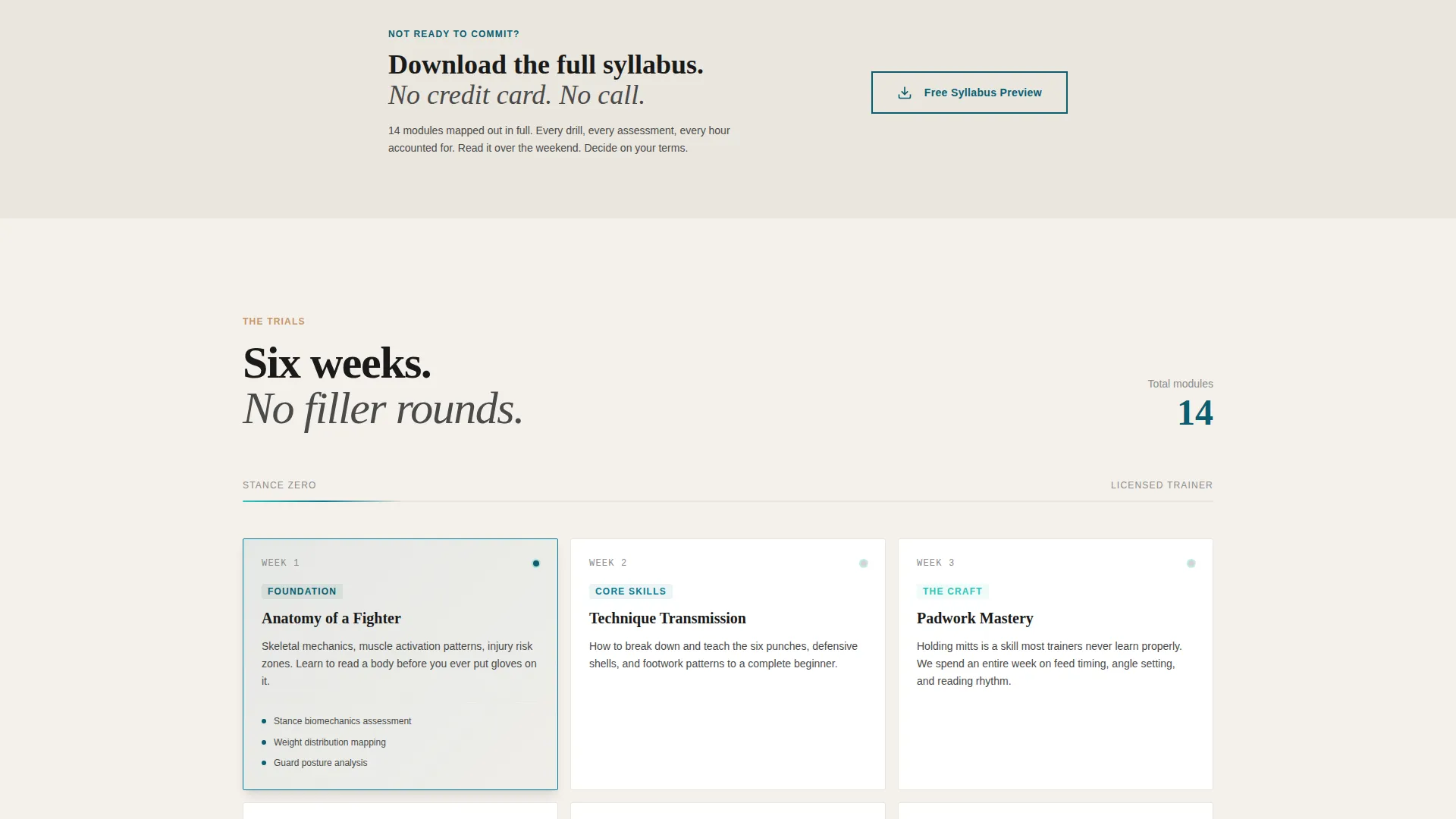 Boxing Certification Landing Page Template