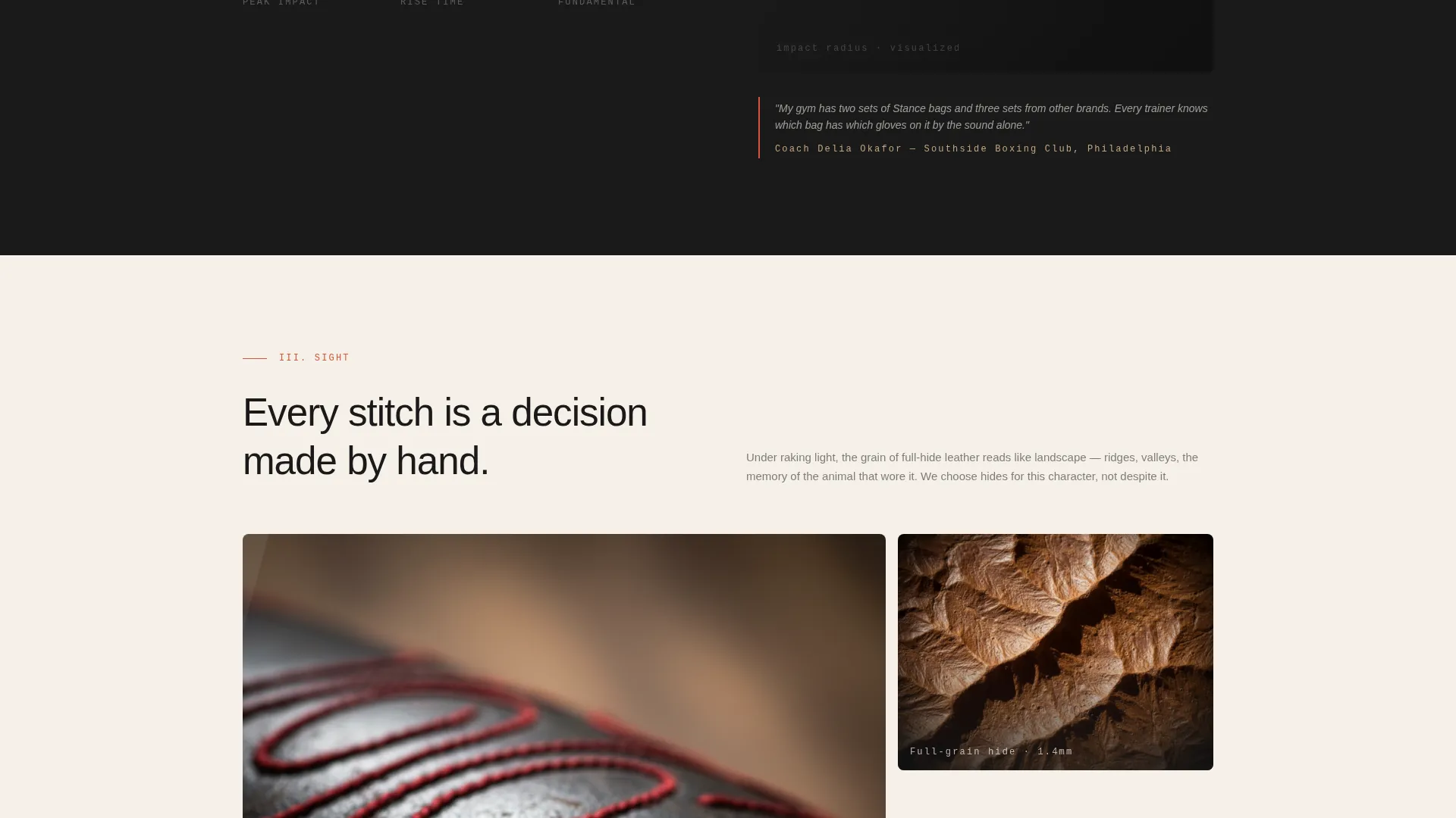 Artisan Boxing Equipment Landing Page Template