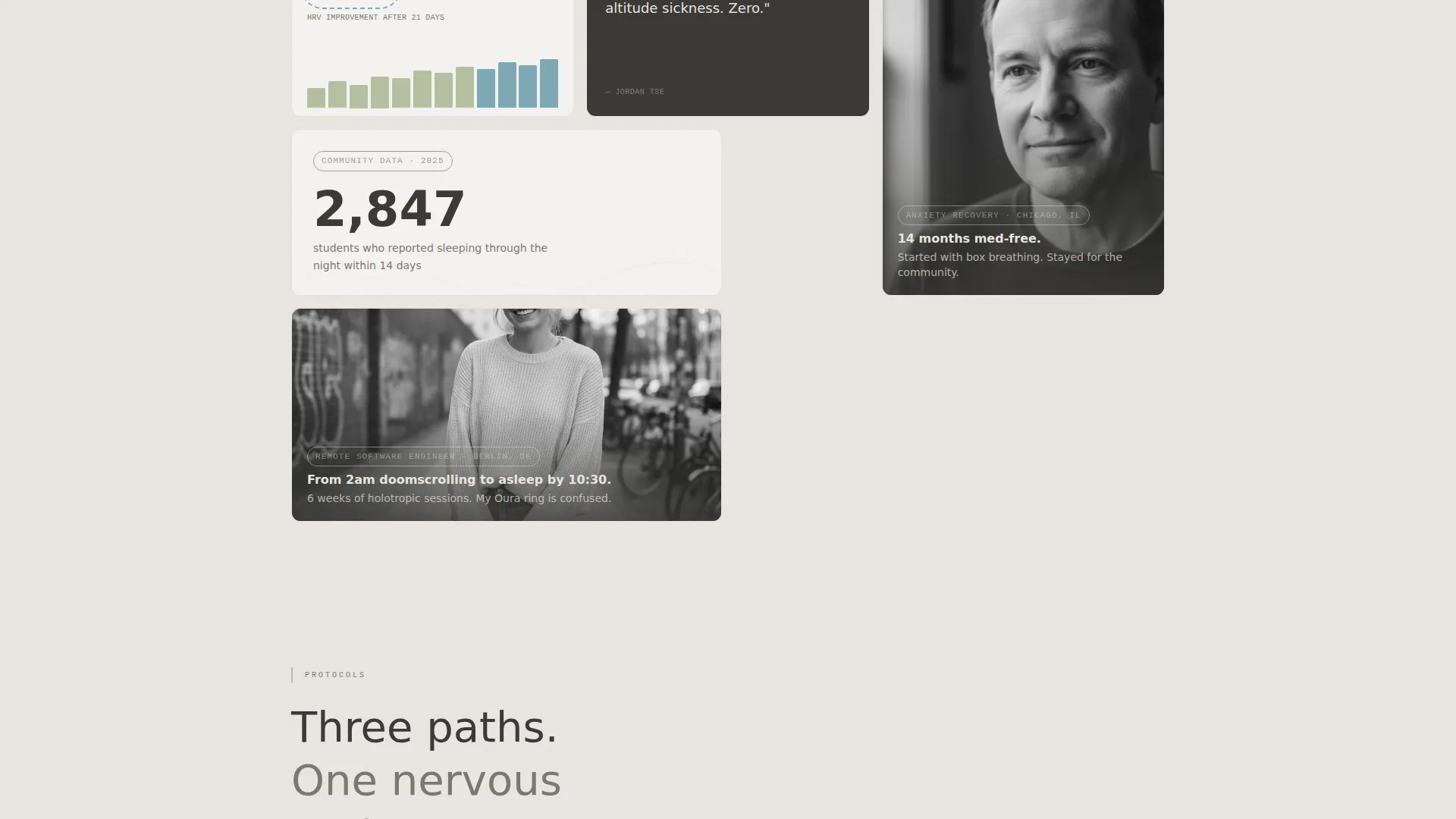 Breathwork Online Course Landing Page Template