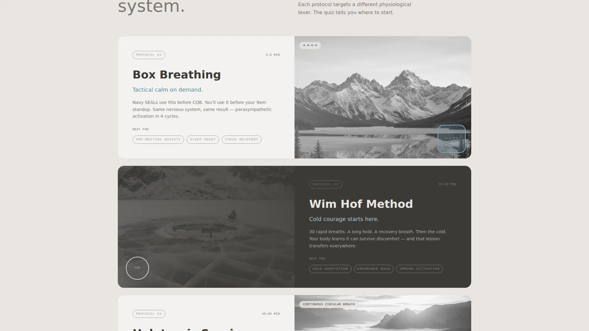 Breathwork Online Course Landing Page Template
