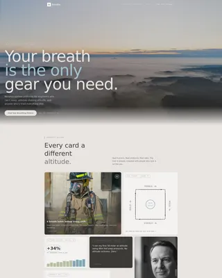 Breathwork Online Course Landing Page Template