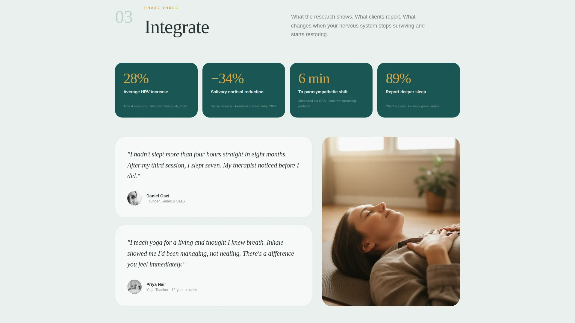 Breathwork Studio Landing Page Template