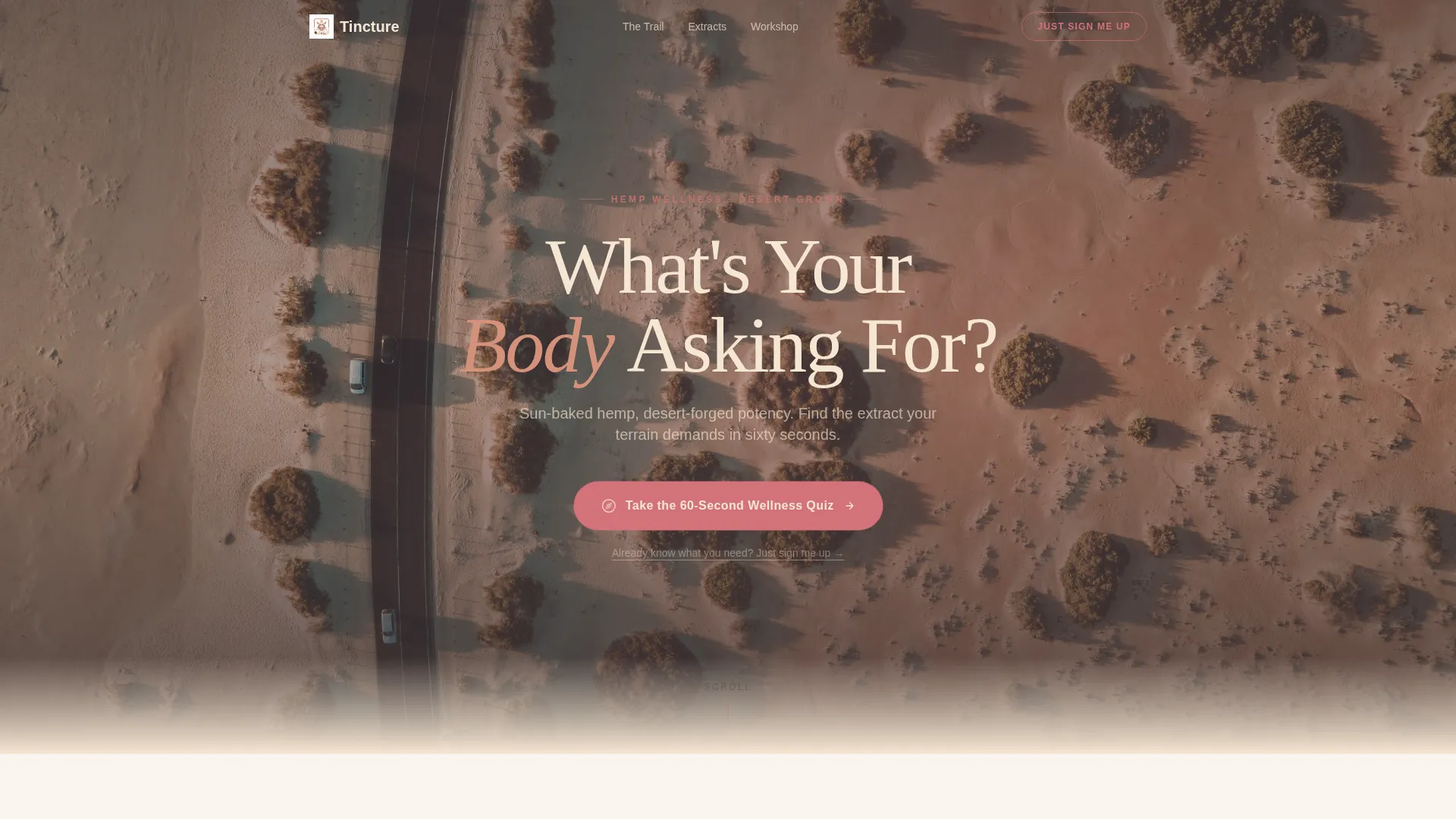 Hemp Wellness Landing Page Template | Tincture