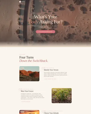 Hemp Wellness Landing Page Template | Tincture