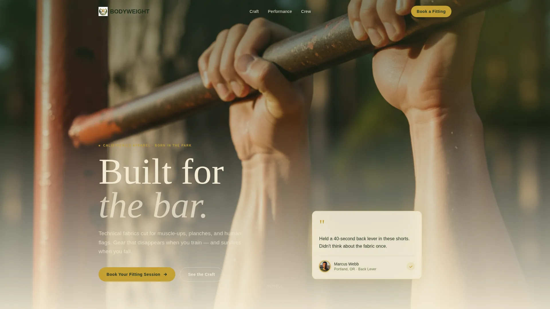 Primal Calisthenics Landing Page Template