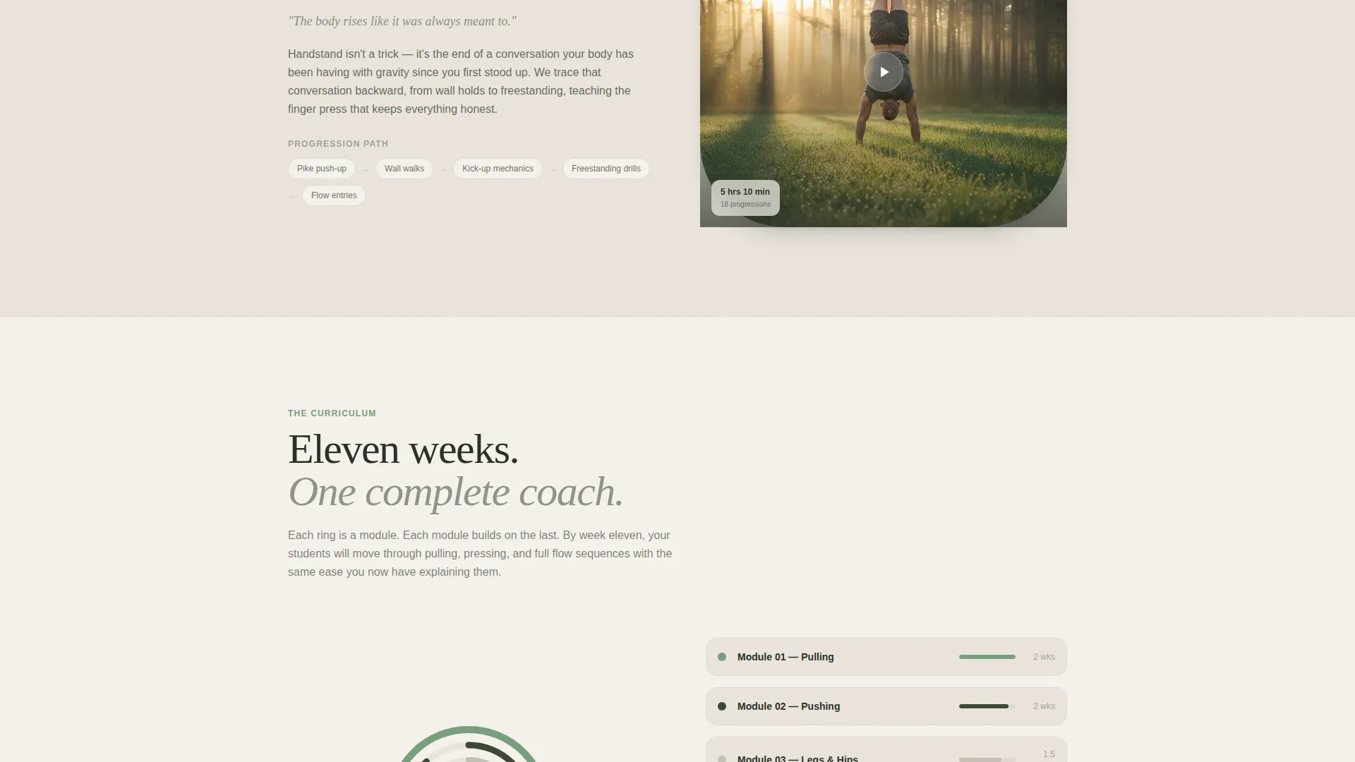 Calisthenics Certification Landing Page Template