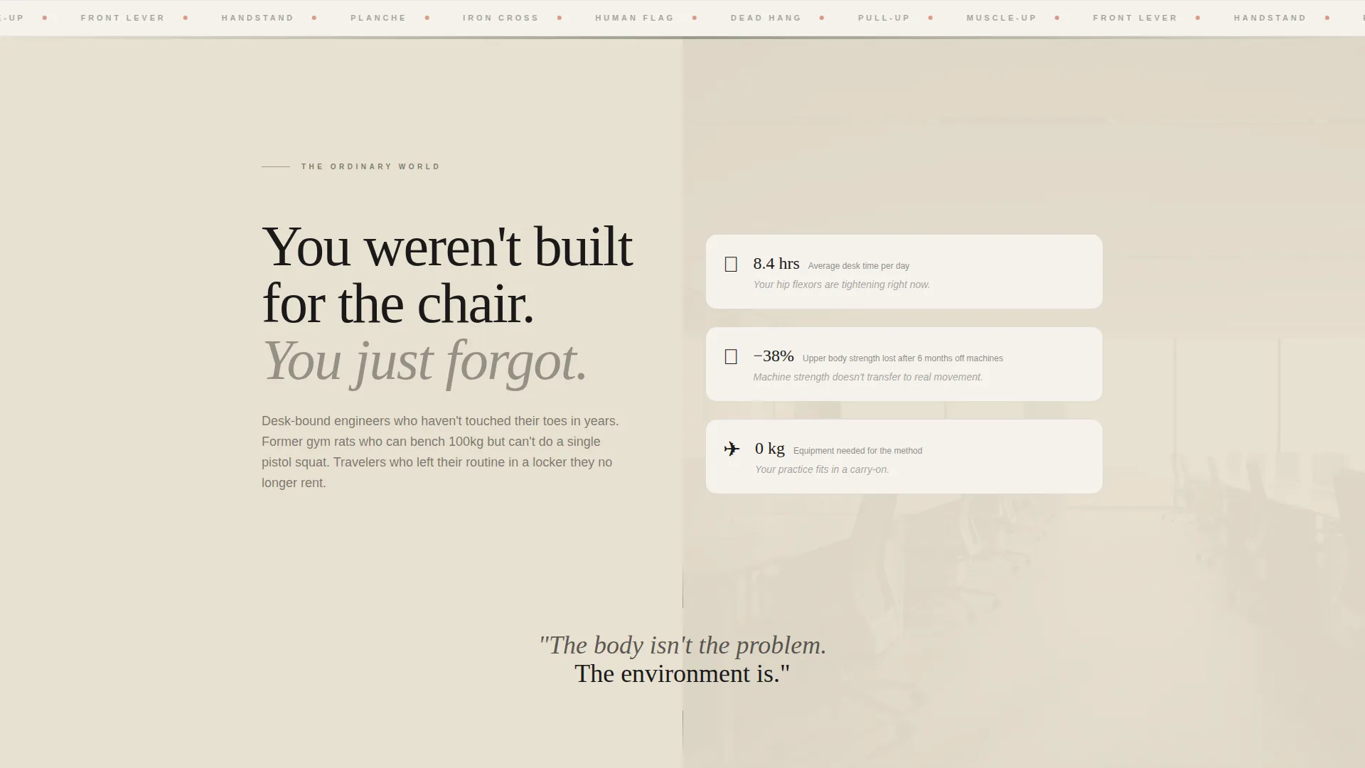 Calisthenics Coaching Landing Page Template