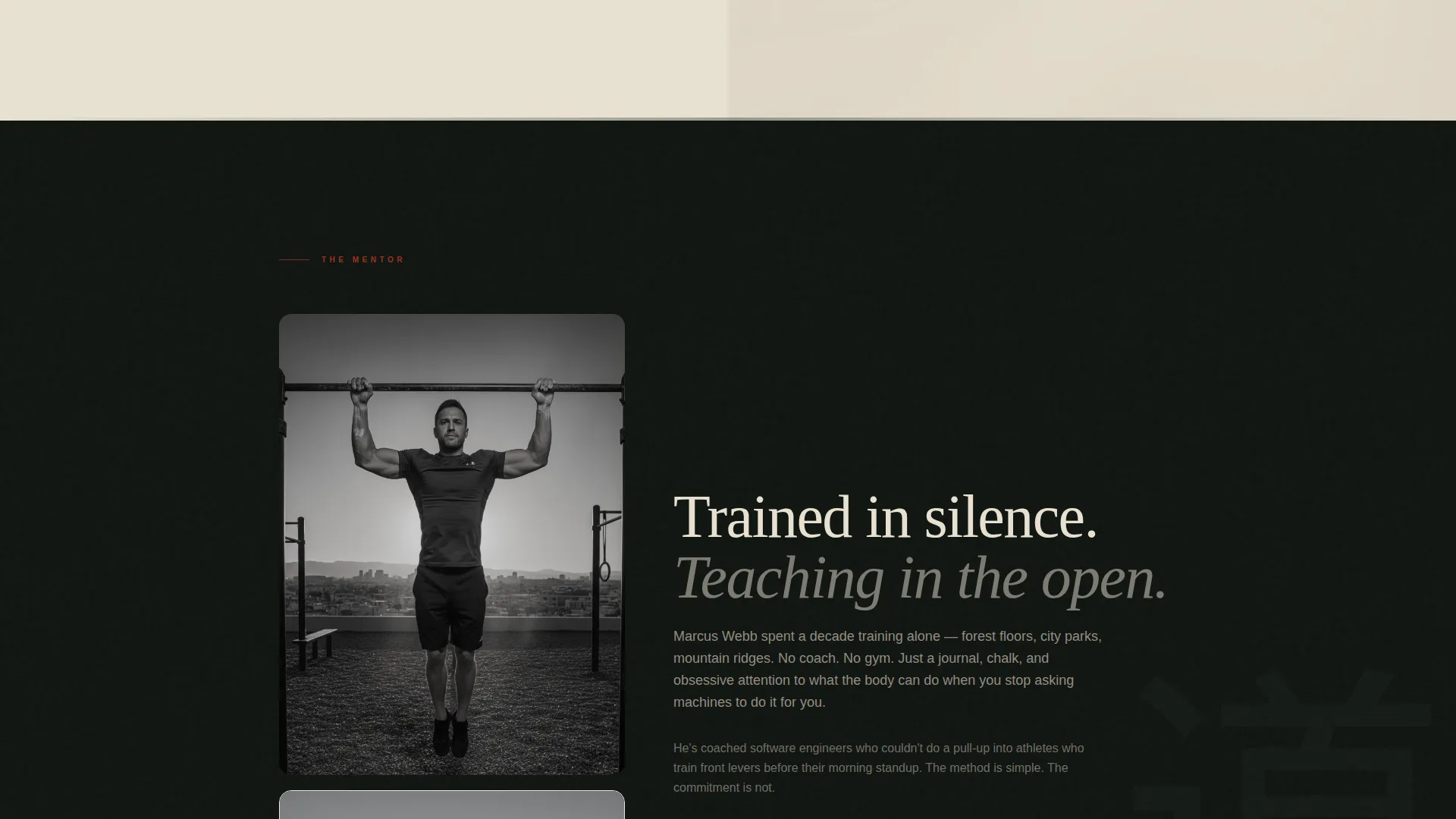 Calisthenics Coaching Landing Page Template