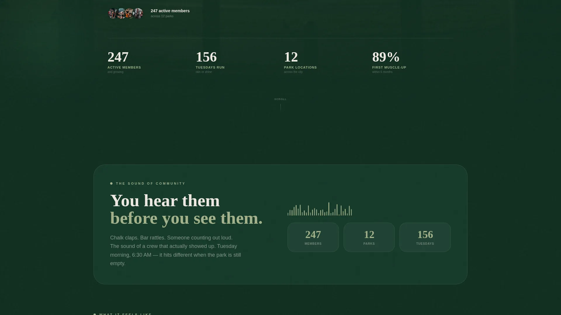 Calisthenics Community Landing Page Template