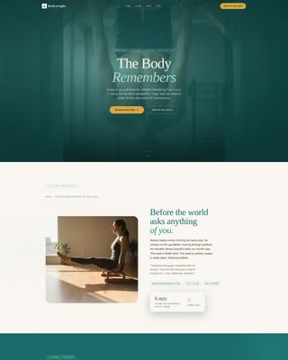 Healing Calisthenics Landing Page Template