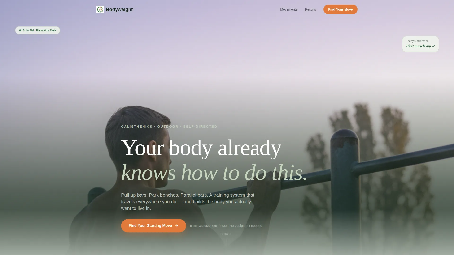 Calisthenics Landing Page Template | Quiz Funnel