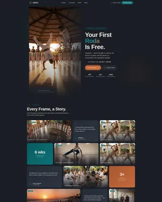 Capoeira Studio Landing Page Template
