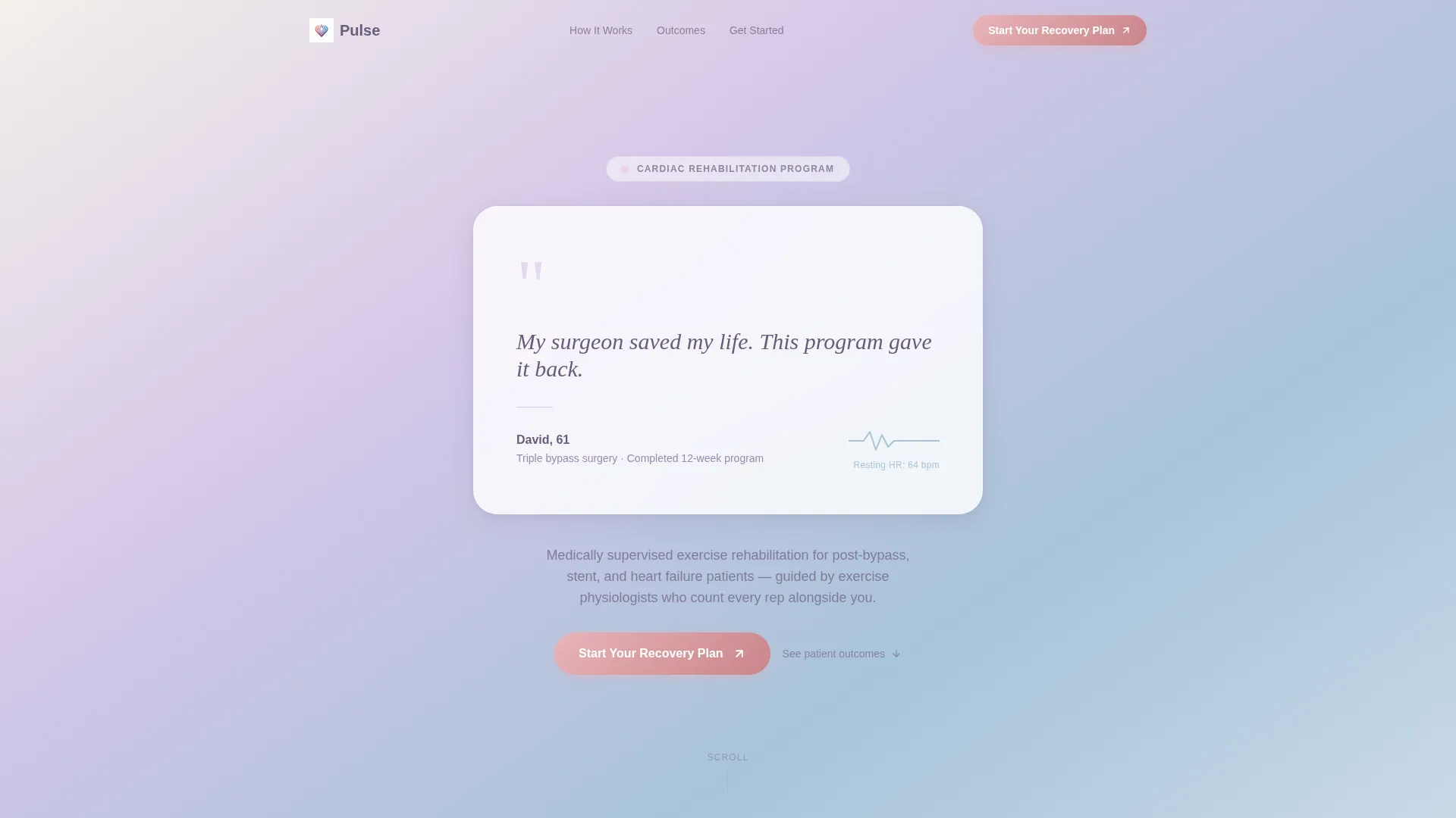 Cardiac Rehabilitation Landing Page Template