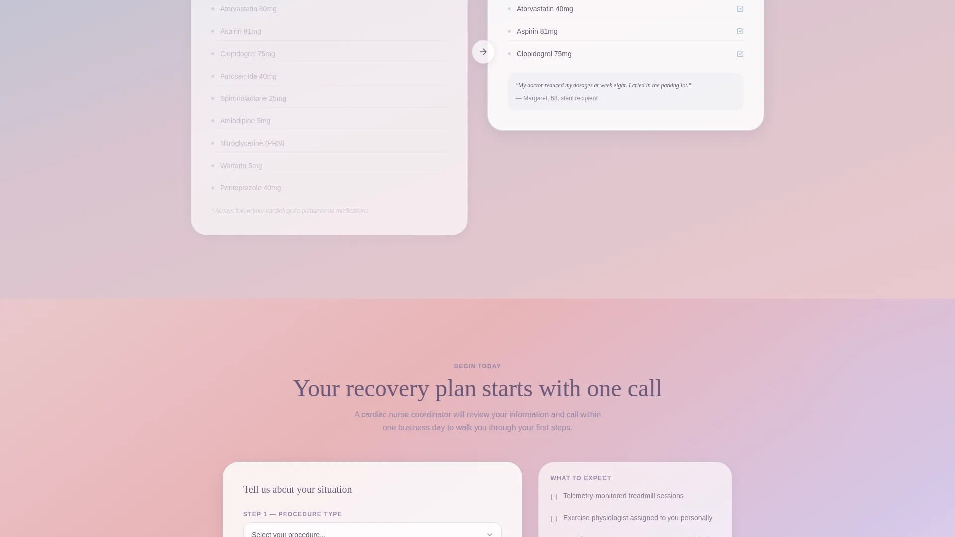 Cardiac Rehabilitation Landing Page Template