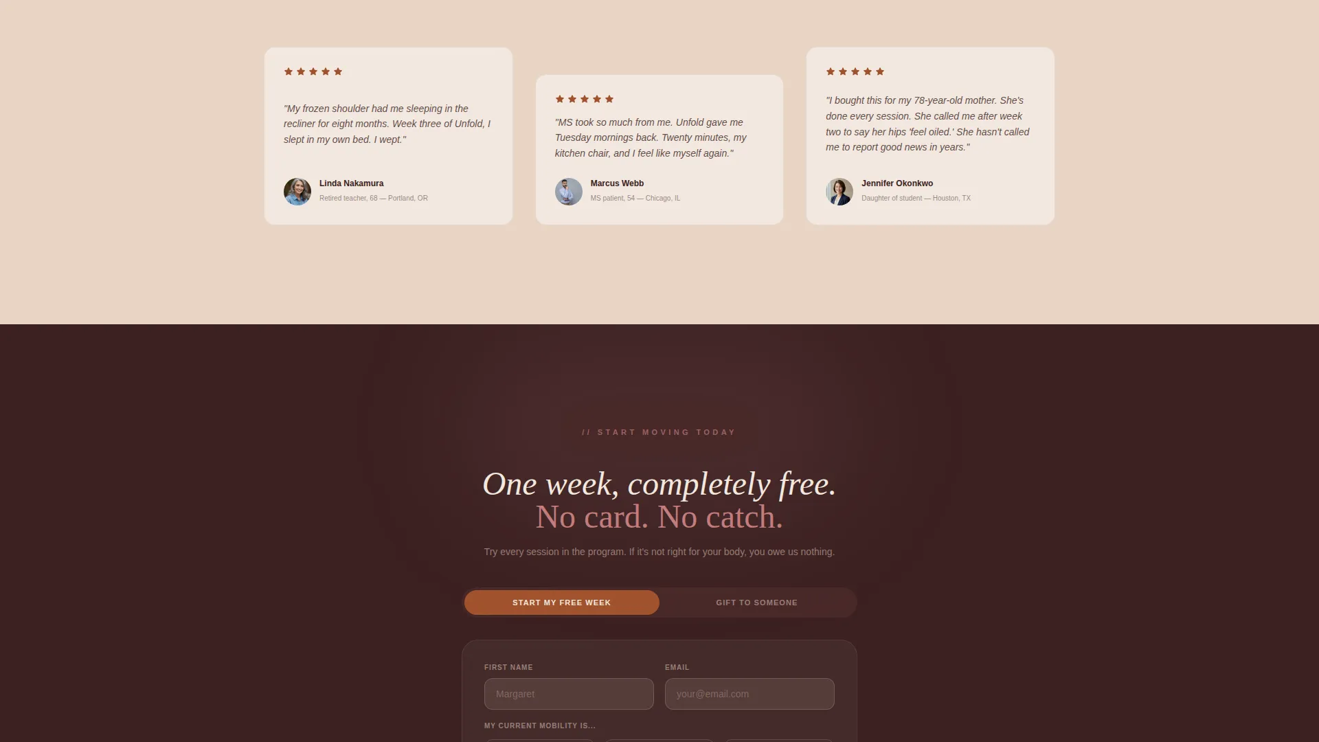 Chair Yoga Landing Page Template for Online Courses