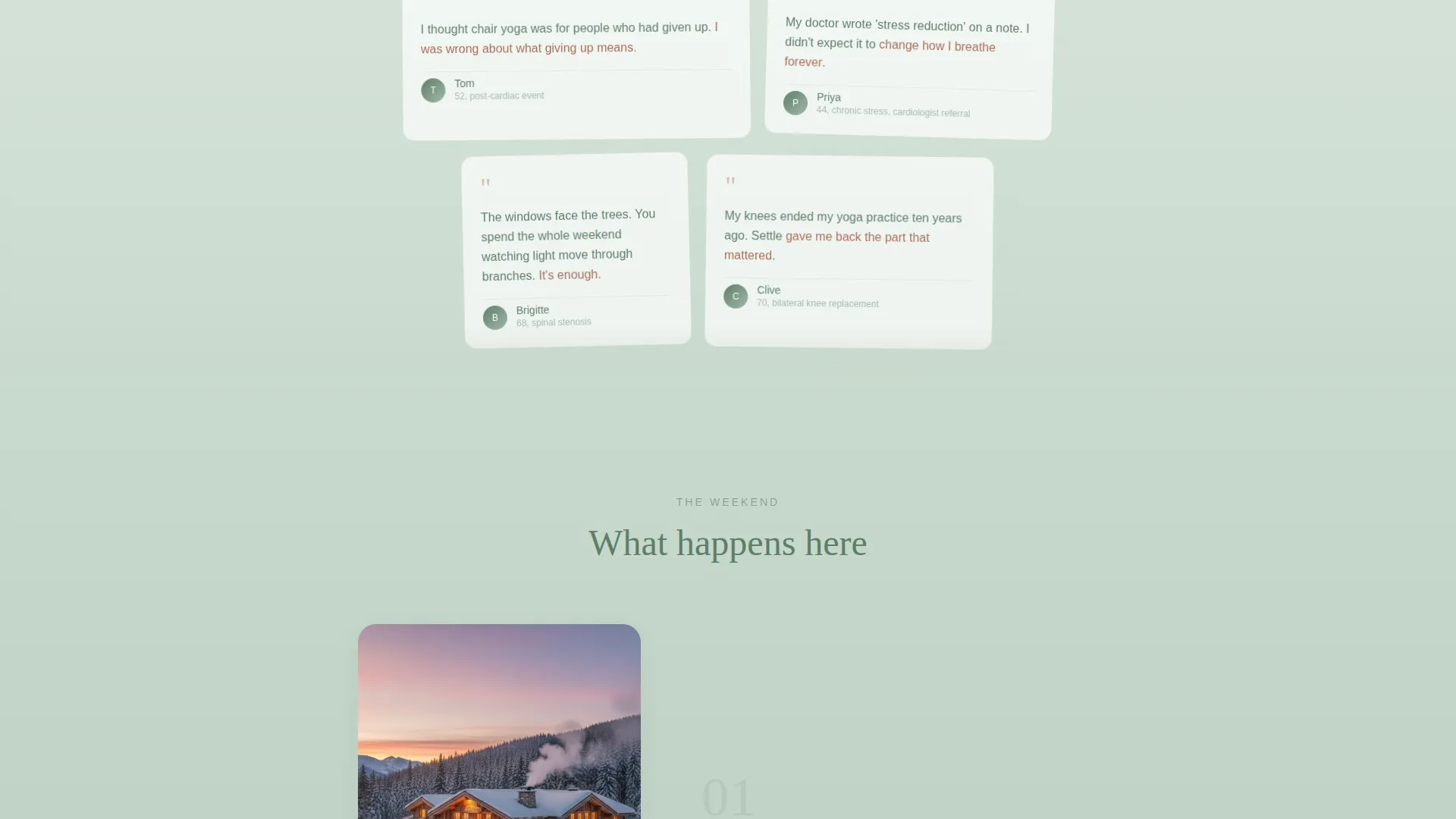 Chair Yoga Retreat Landing Page Template