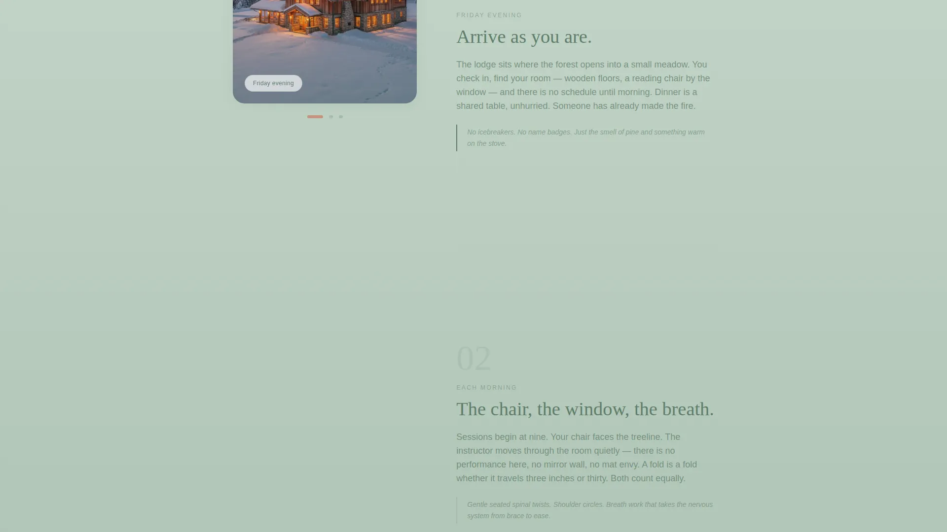 Chair Yoga Retreat Landing Page Template