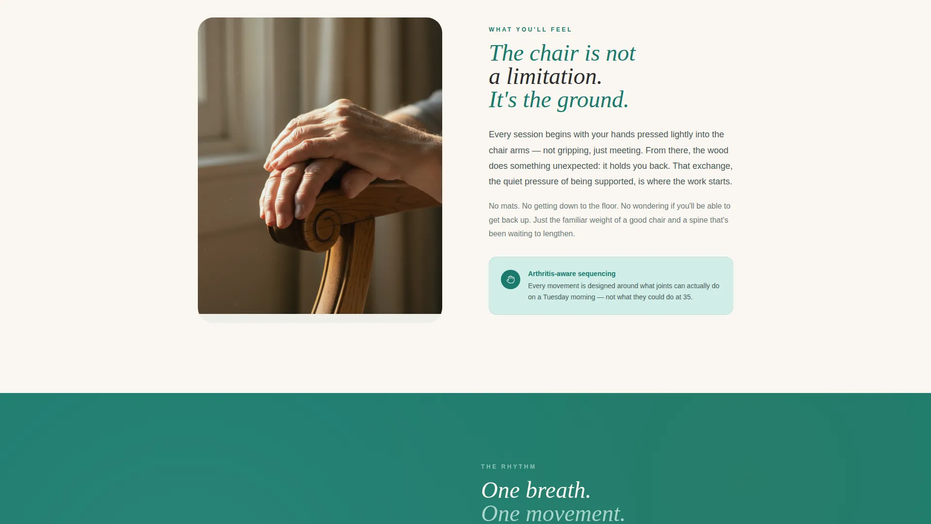 Chair Yoga Studio Landing Page Template