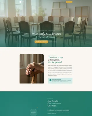 Chair Yoga Studio Landing Page Template