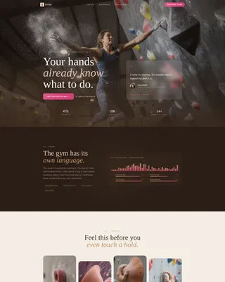 Climbing Gym Website Template with Wall Finder Quiz