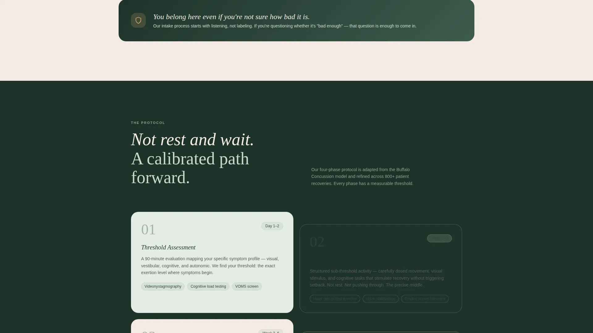 Concussion Recovery Clinic Landing Page Template