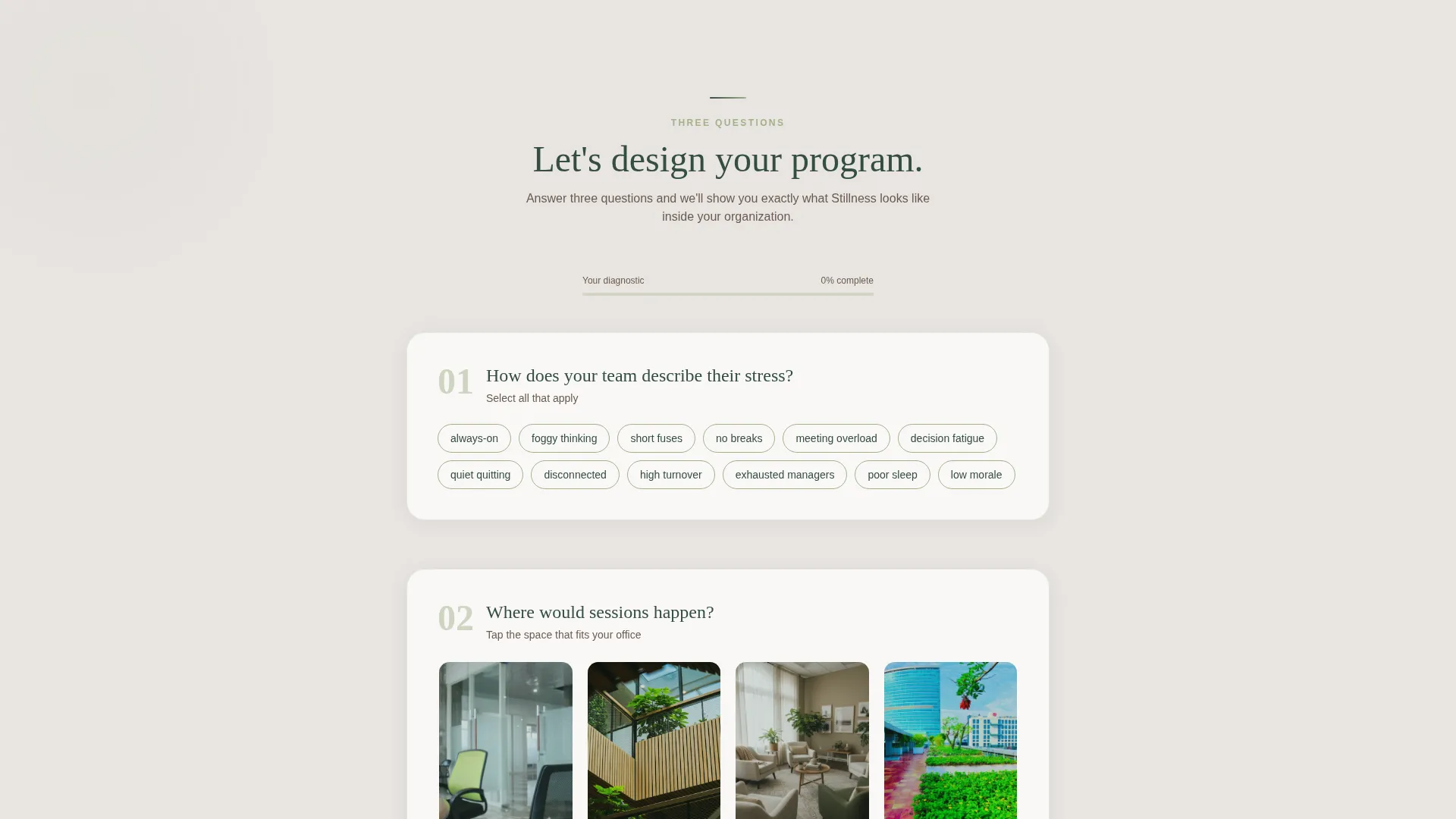 Corporate Meditation Program Landing Page Template