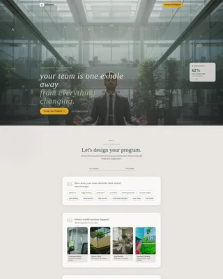 Corporate Meditation Program Landing Page Template