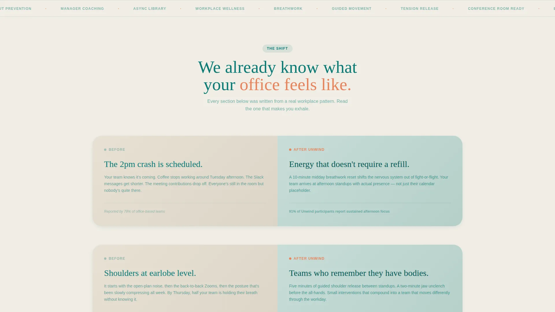 Corporate Yoga & Wellness Quiz Landing Page Template