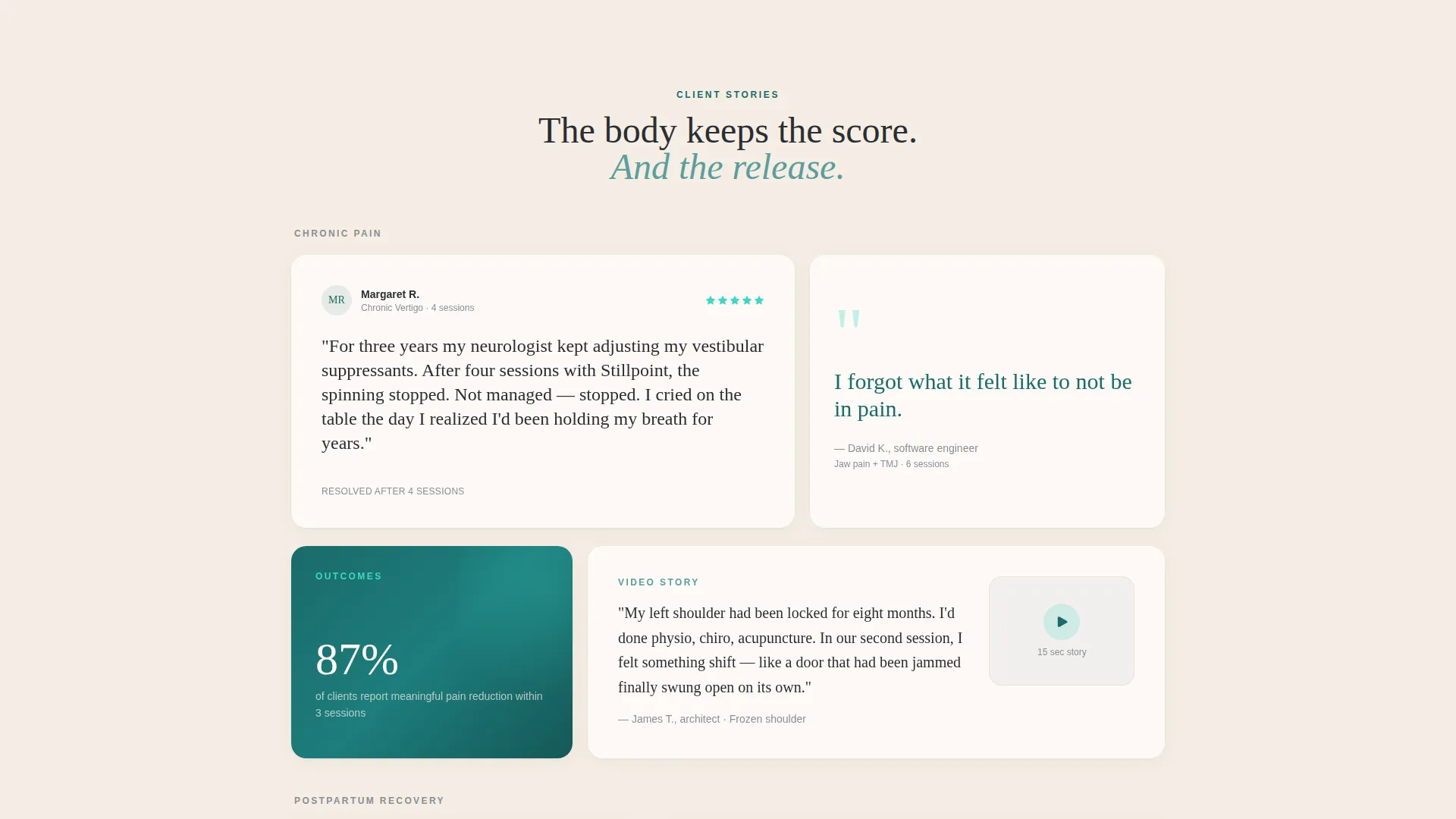 Craniosacral Therapy Landing Page Template