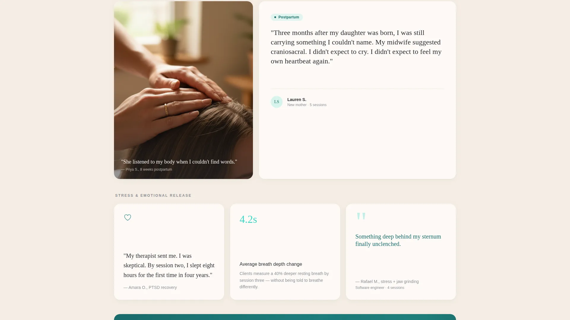 Craniosacral Therapy Landing Page Template