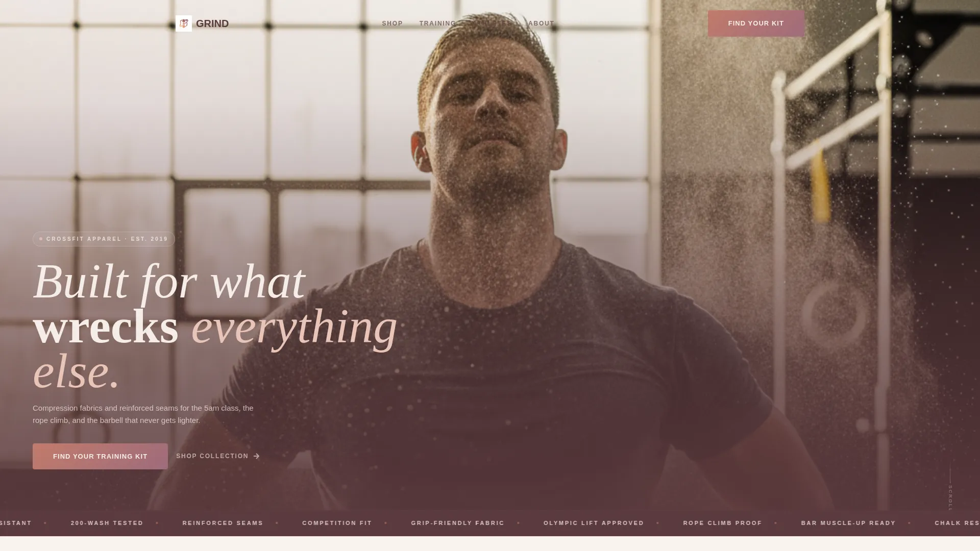 CrossFit Apparel Landing Page Template