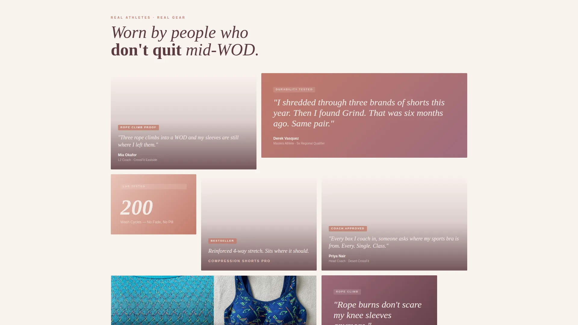CrossFit Apparel Landing Page Template