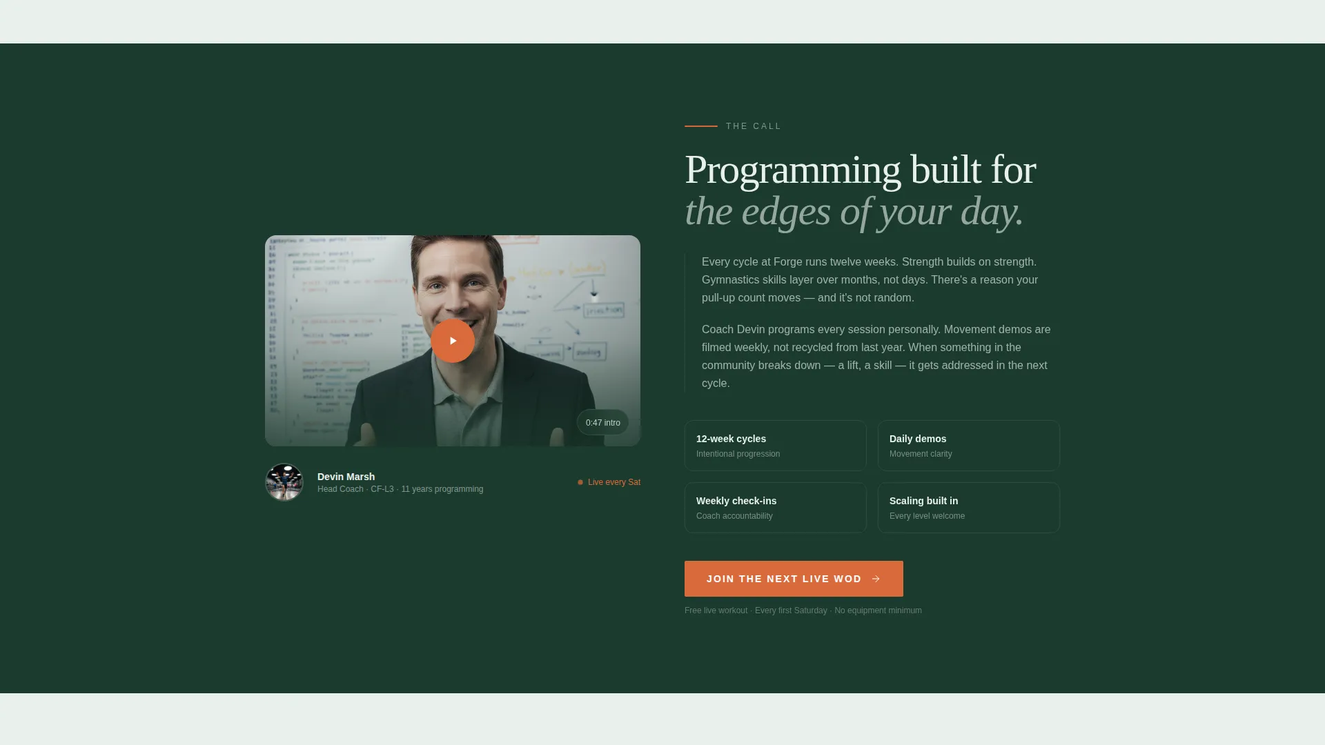 CrossFit Online Training Program Landing Page Template