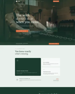 CrossFit Online Training Program Landing Page Template