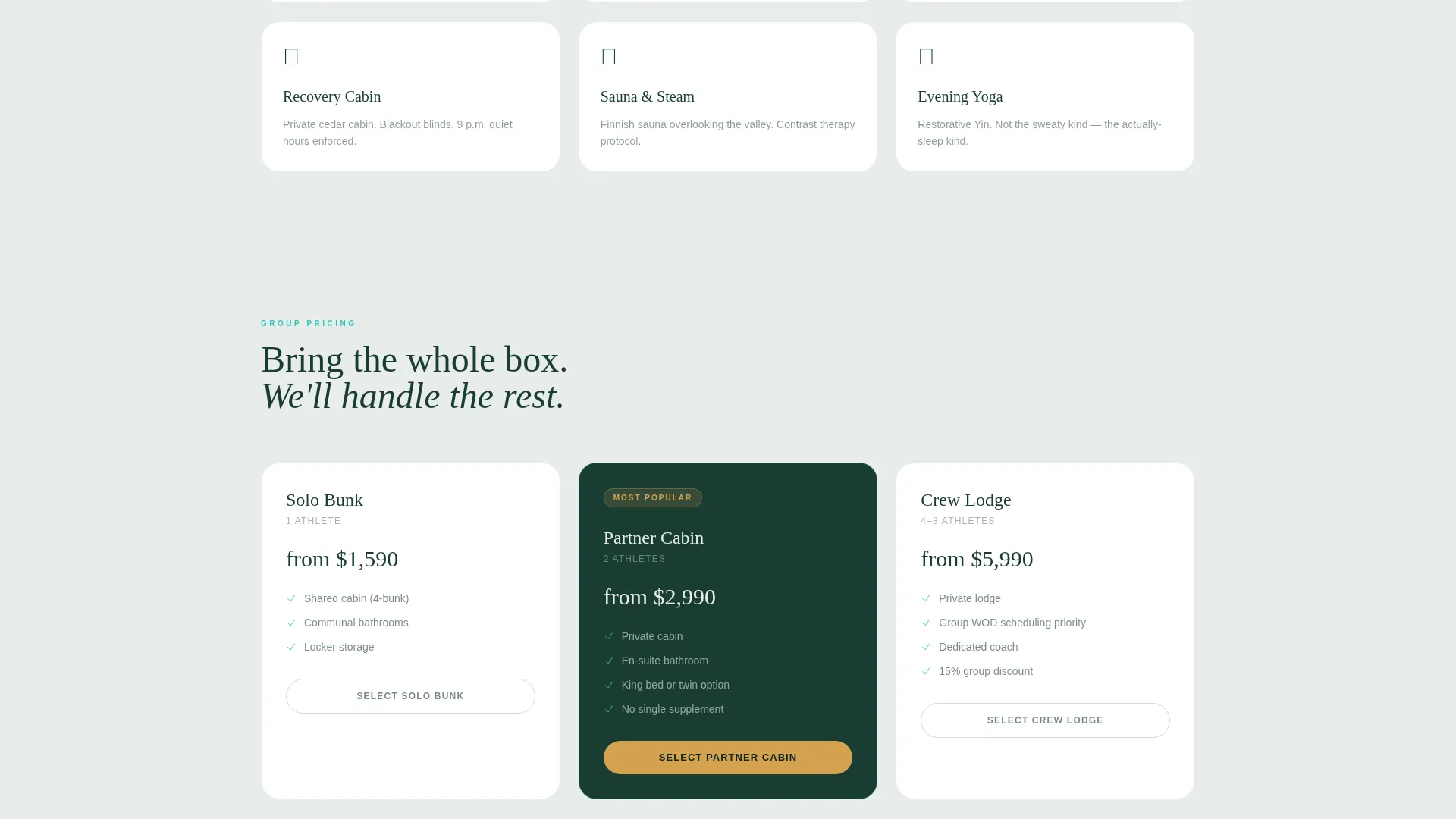 Personalized CrossFit Retreat Landing Page Template