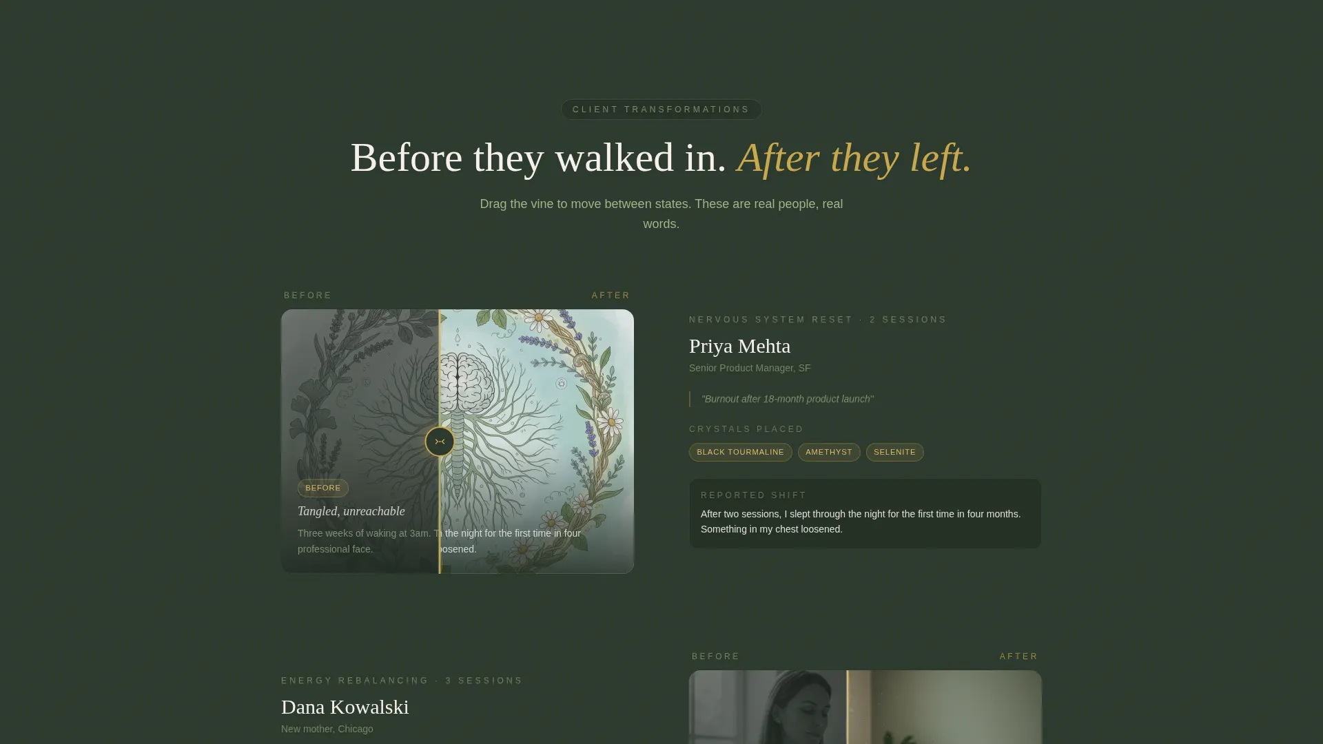 Crystal Healing Studio Landing Page Template