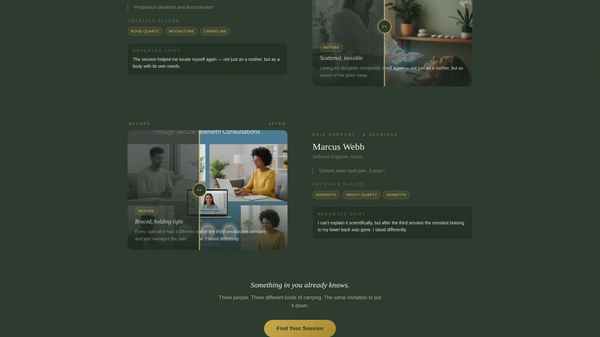 Crystal Healing Studio Landing Page Template