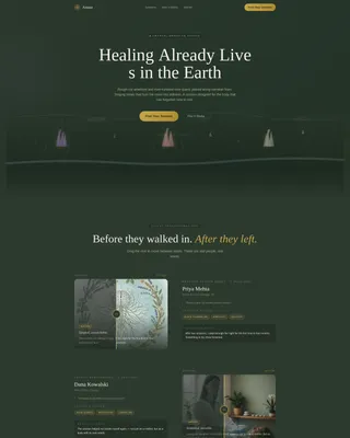 Crystal Healing Studio Landing Page Template