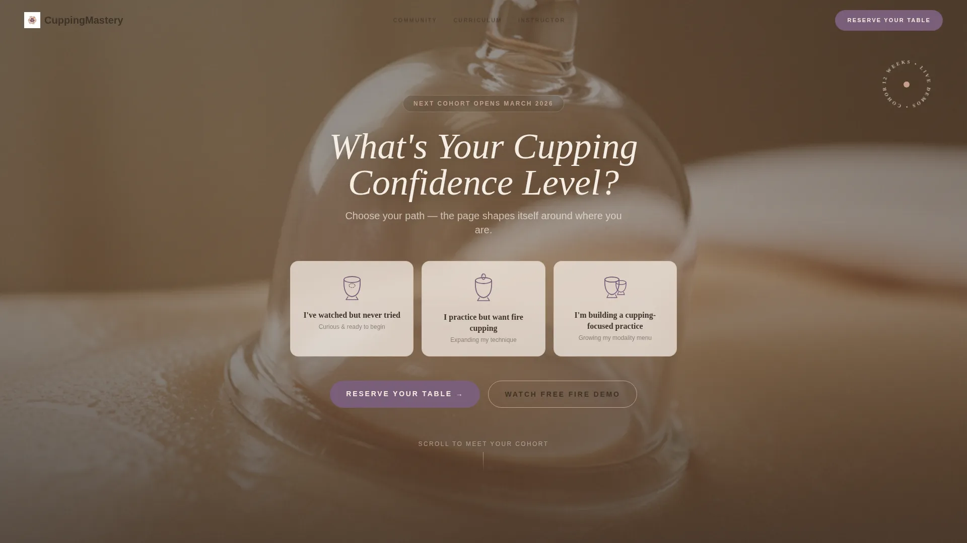 Cupping Therapy Online Course Landing Page