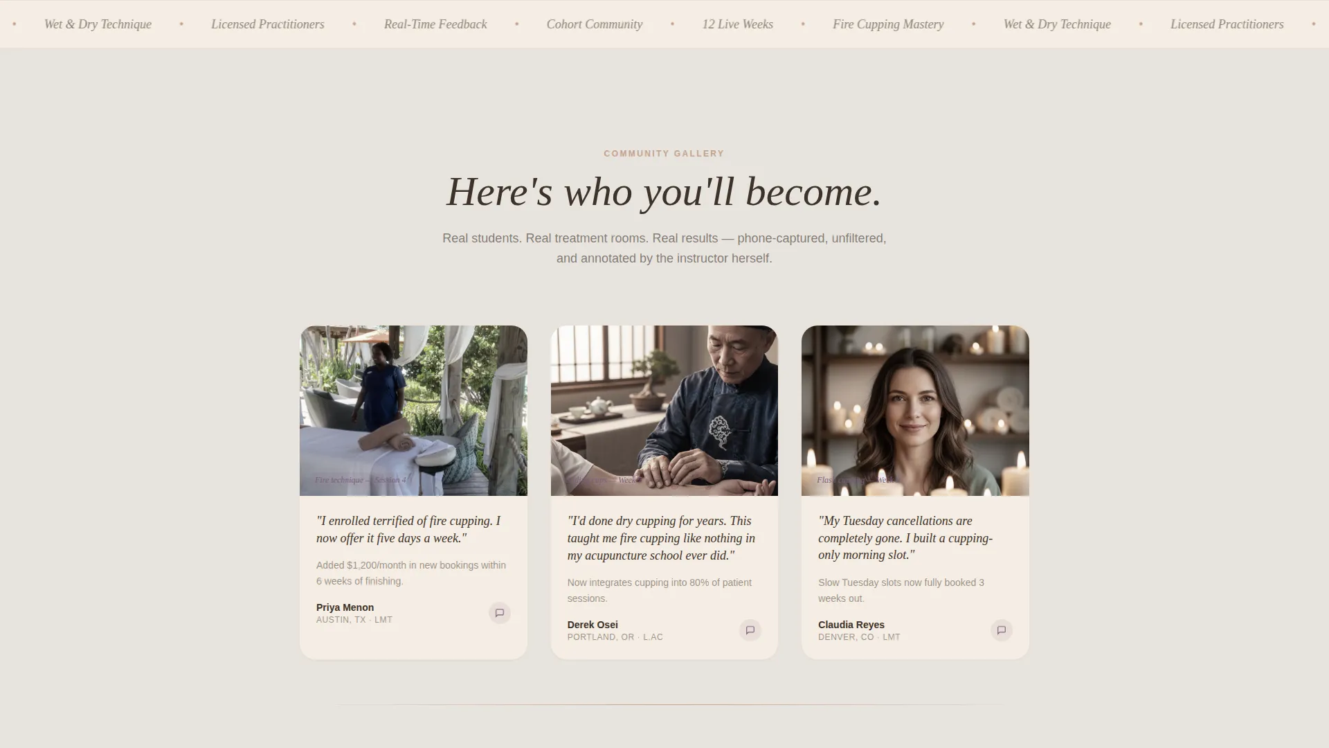 Cupping Therapy Online Course Landing Page