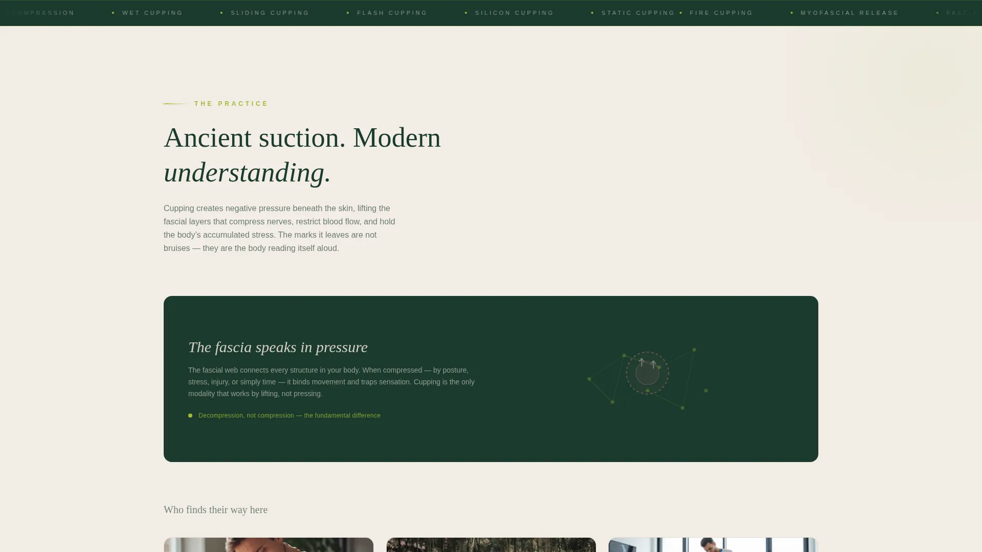 Cupping Therapy Retreat Landing Page Template