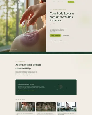 Cupping Therapy Retreat Landing Page Template
