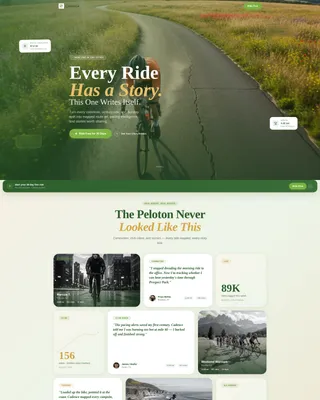 Dynamic Cycling App Landing Page Template