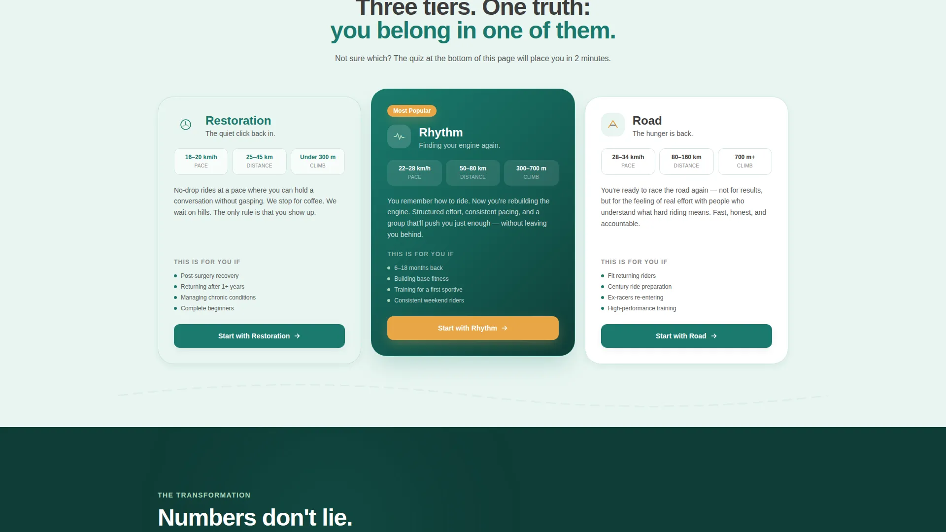 Community Landing Page Template - Teal Card Grid