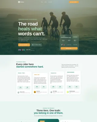 Community Landing Page Template - Teal Card Grid