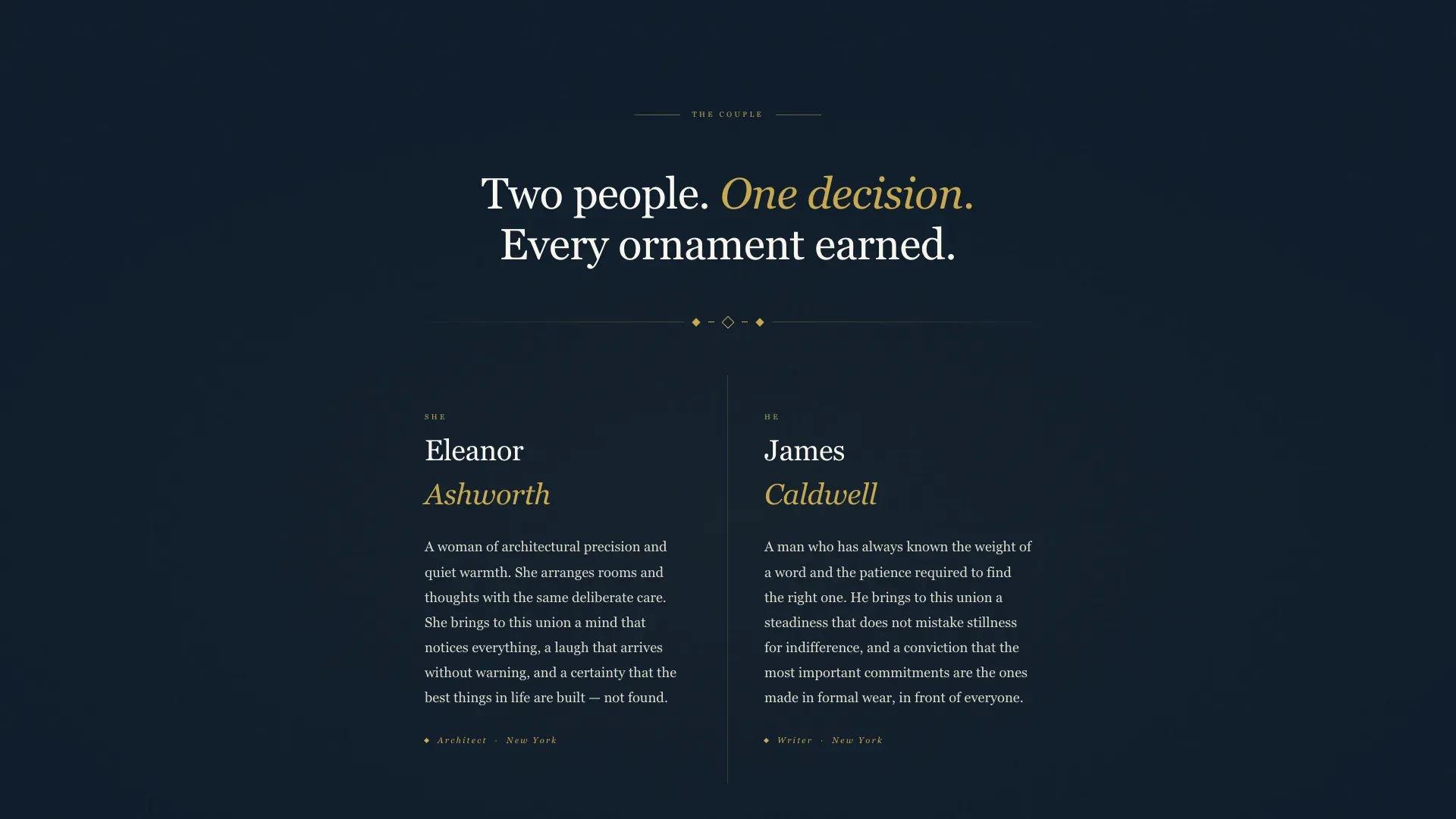 Art Deco Wedding Landing Page Template