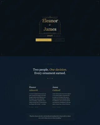 Art Deco Wedding Landing Page Template