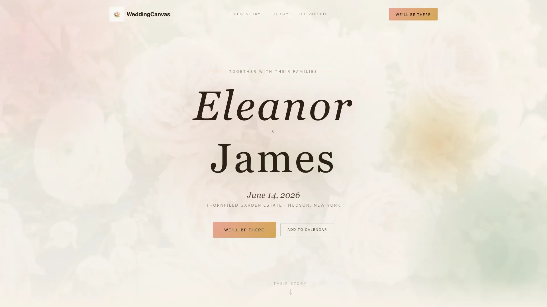 Bespoke Wedding Stationery Landing Page Template